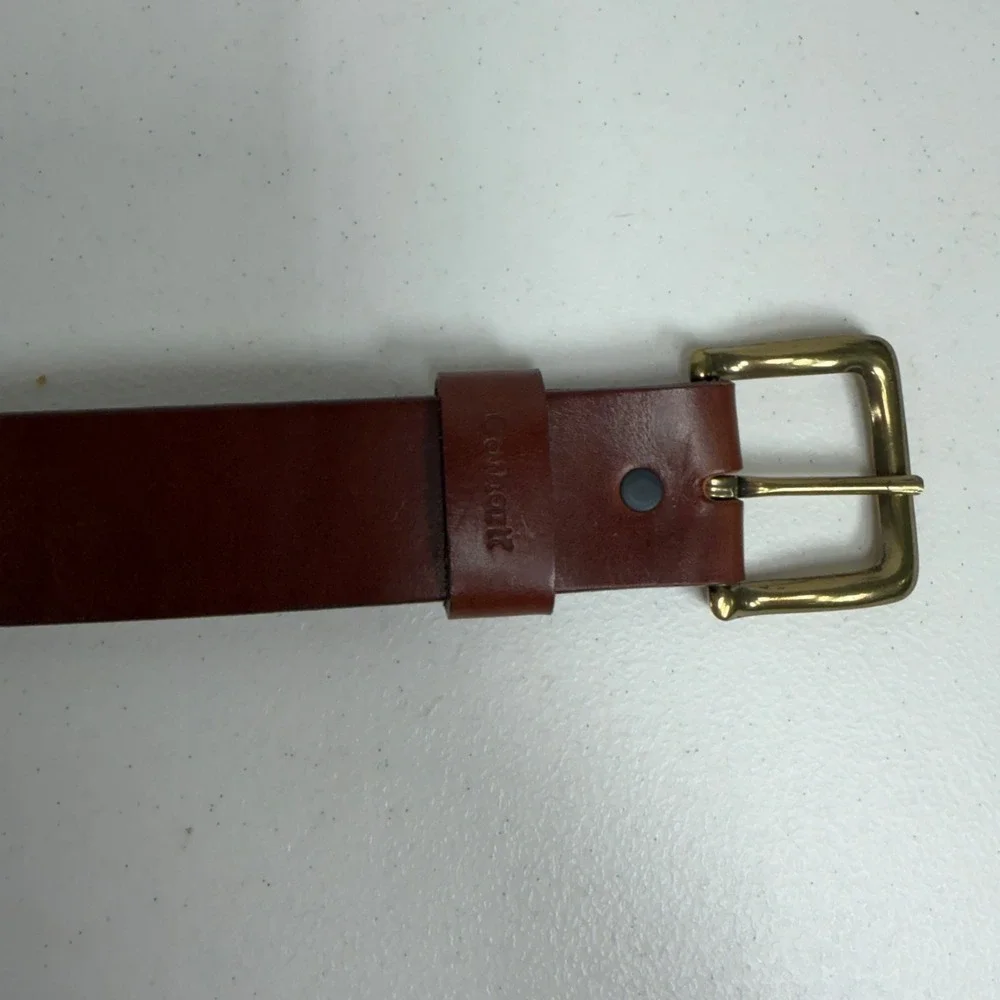 Carhartt Mens 36 Leather Work Belt Brass Buckle Rugged Casual Brown Gorpcore